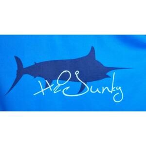 H2O Junky Long Sleeve Outdoors Performance Fishing Shirt.Men's Medium. Blue.